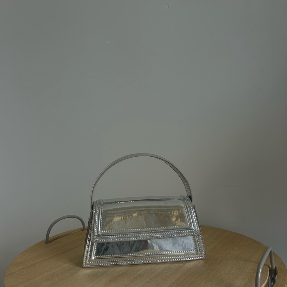 Silver Designer Handbag